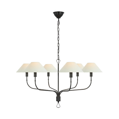 Griffin Chandelier | Brass & Leather | 2 or 6 Lights Options