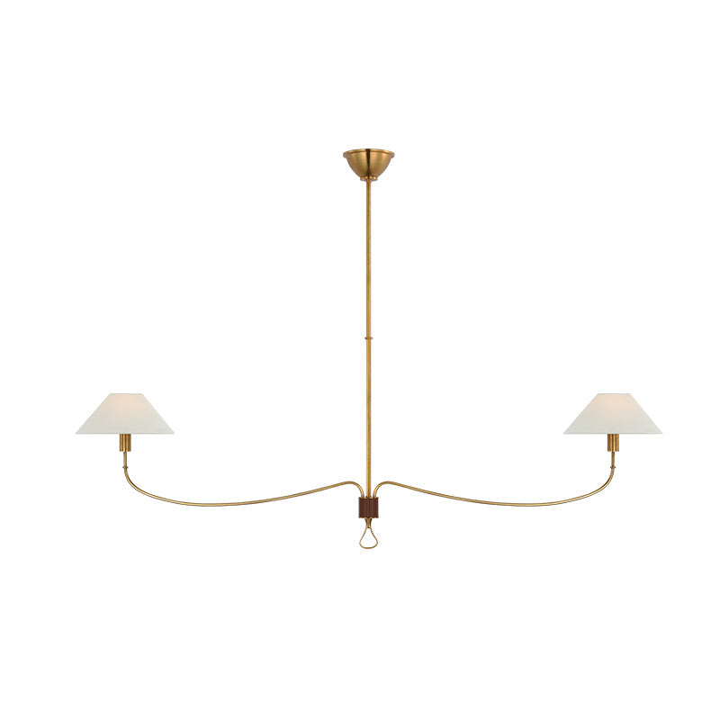 Griffin Chandelier | Brass & Leather | 2 or 6 Lights Options