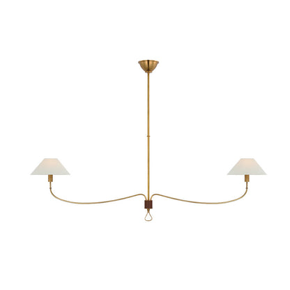 Griffin Chandelier | Brass & Leather | 2 or 6 Lights Options