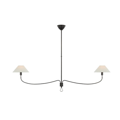 Griffin Chandelier | Brass & Leather | 2 or 6 Lights Options