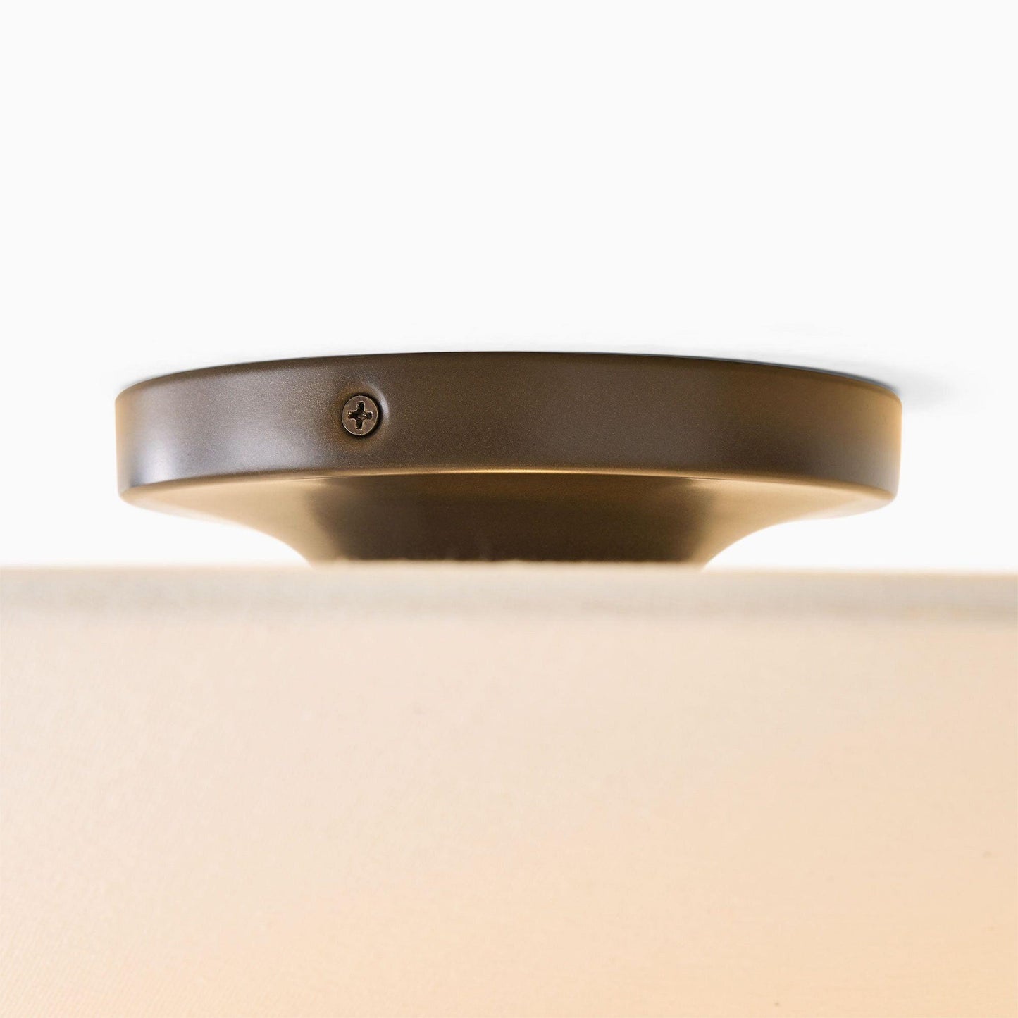 Gull Flushmount Ceiling Light | Metal & Fabric | White