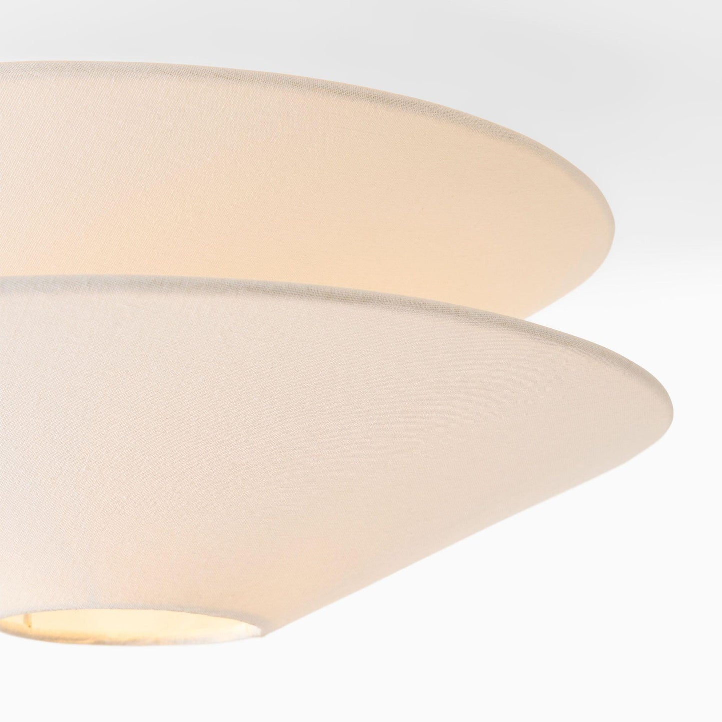 Gull Flushmount Ceiling Light | Metal & Fabric | White