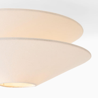 Gull Flushmount Ceiling Light | Metal & Fabric | White