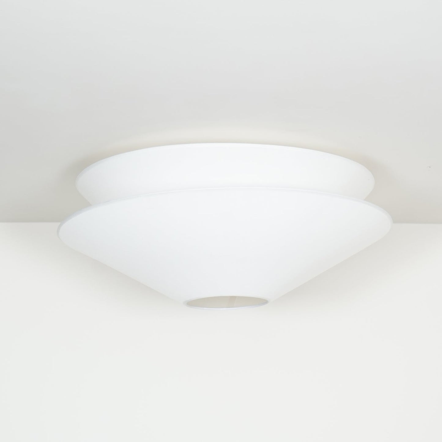 Gull Flushmount Ceiling Light | Metal & Fabric | White