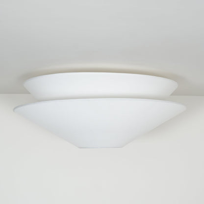 Gull Flushmount Ceiling Light | Metal & Fabric | White