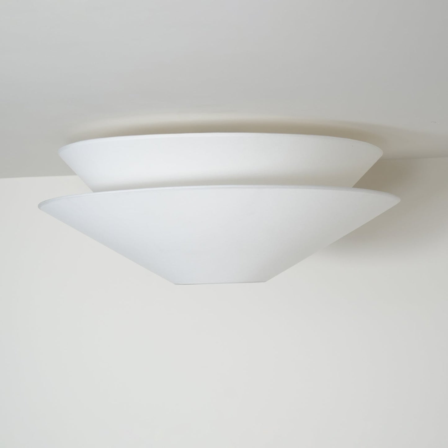Gull Flushmount Ceiling Light | Metal & Fabric | White