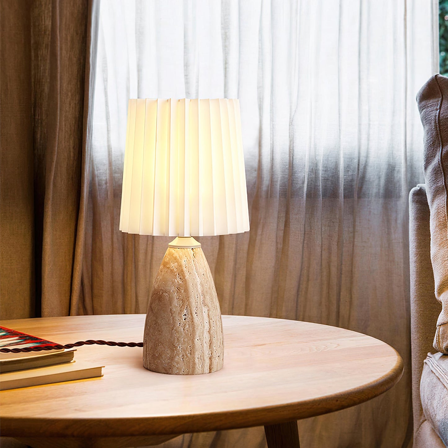 Gusnow Table Lamp | Yellow Travertine | Modern Design