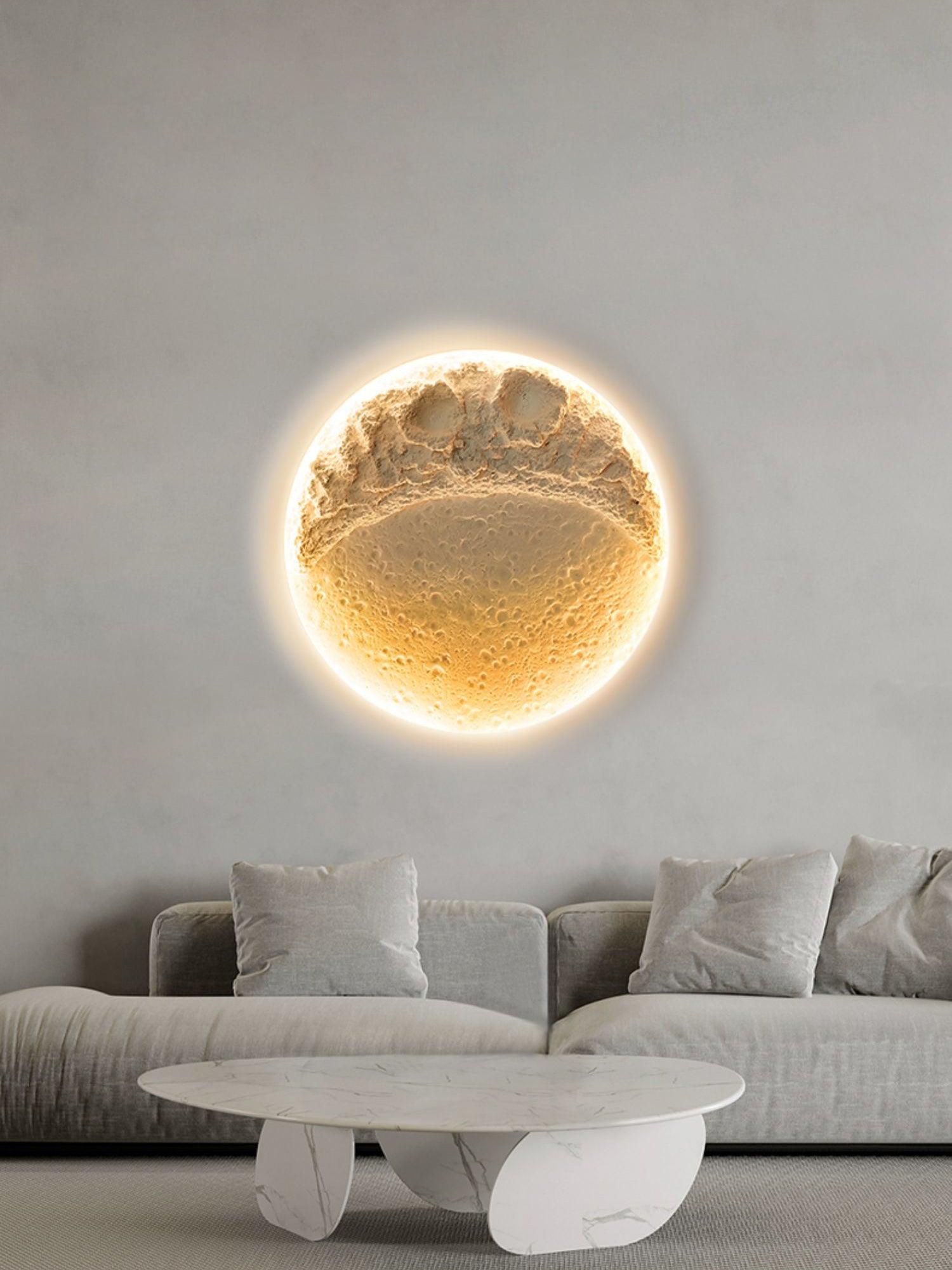 Gypsum Moon Wall Lamp | Gypsum | White