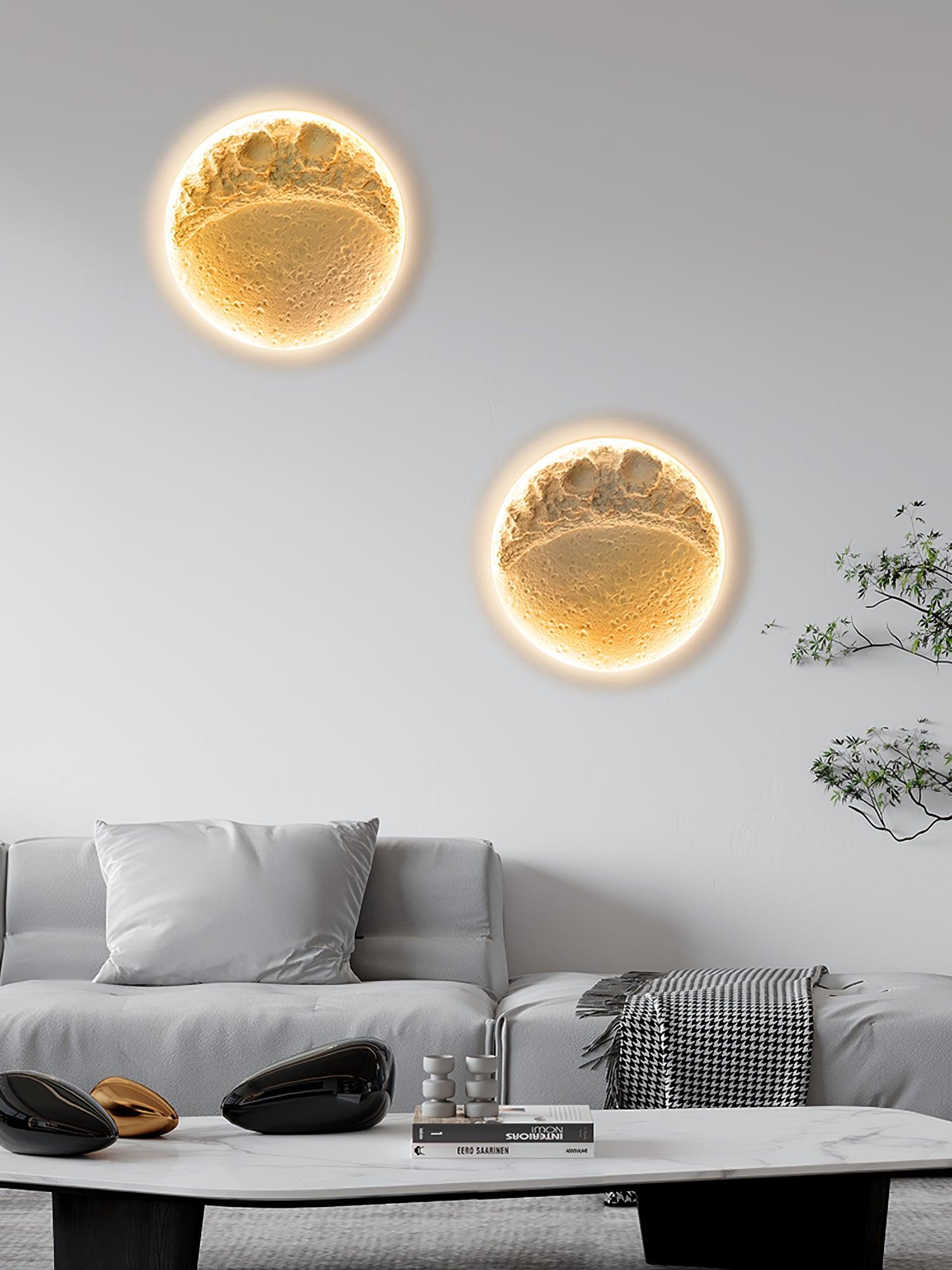 Gypsum Moon Wall Lamp | Gypsum | White
