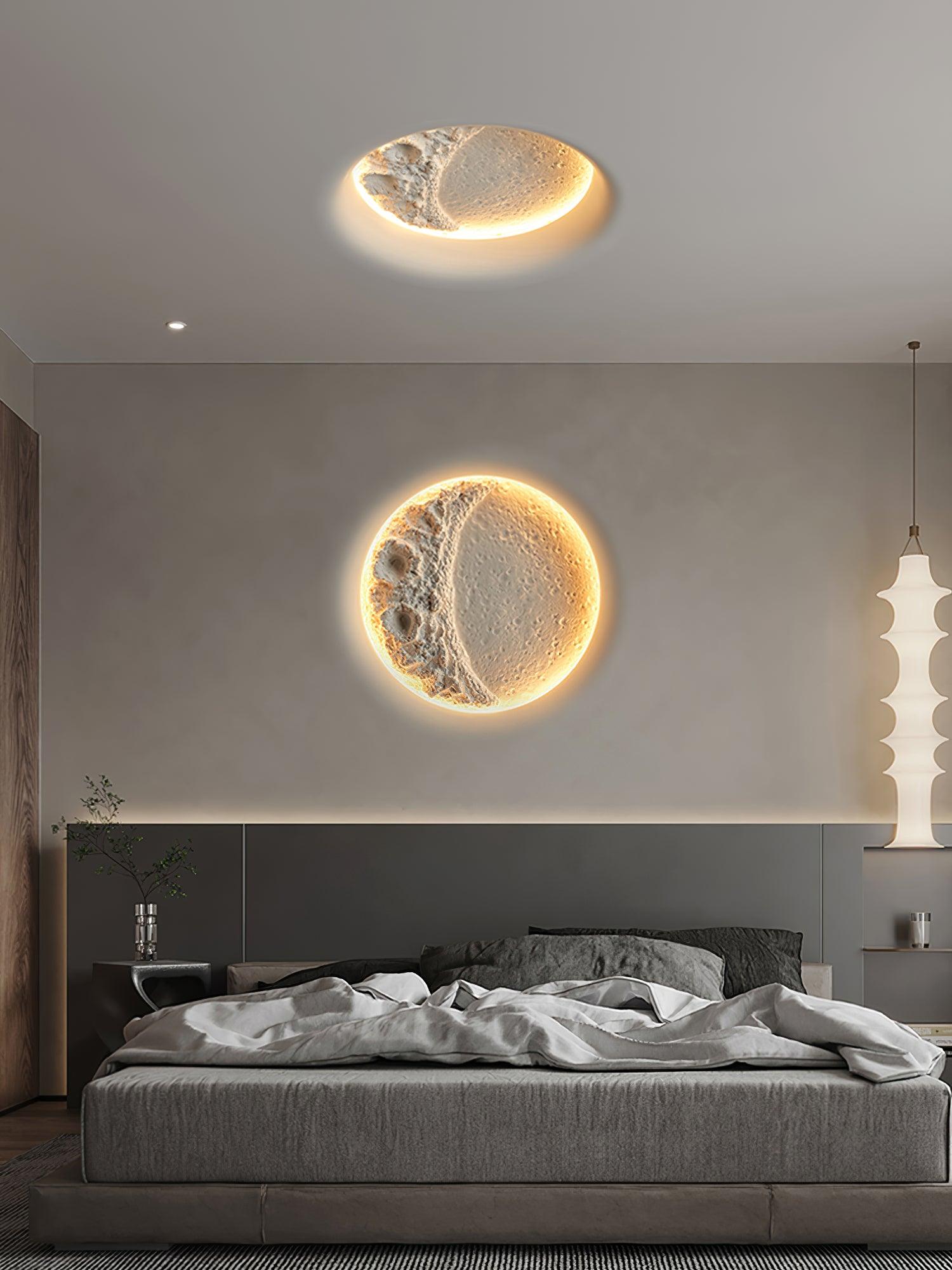 Gypsum Moon Wall Lamp | Gypsum | White