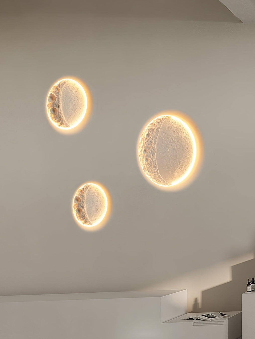 Gypsum Moon Wall Lamp | Gypsum | White