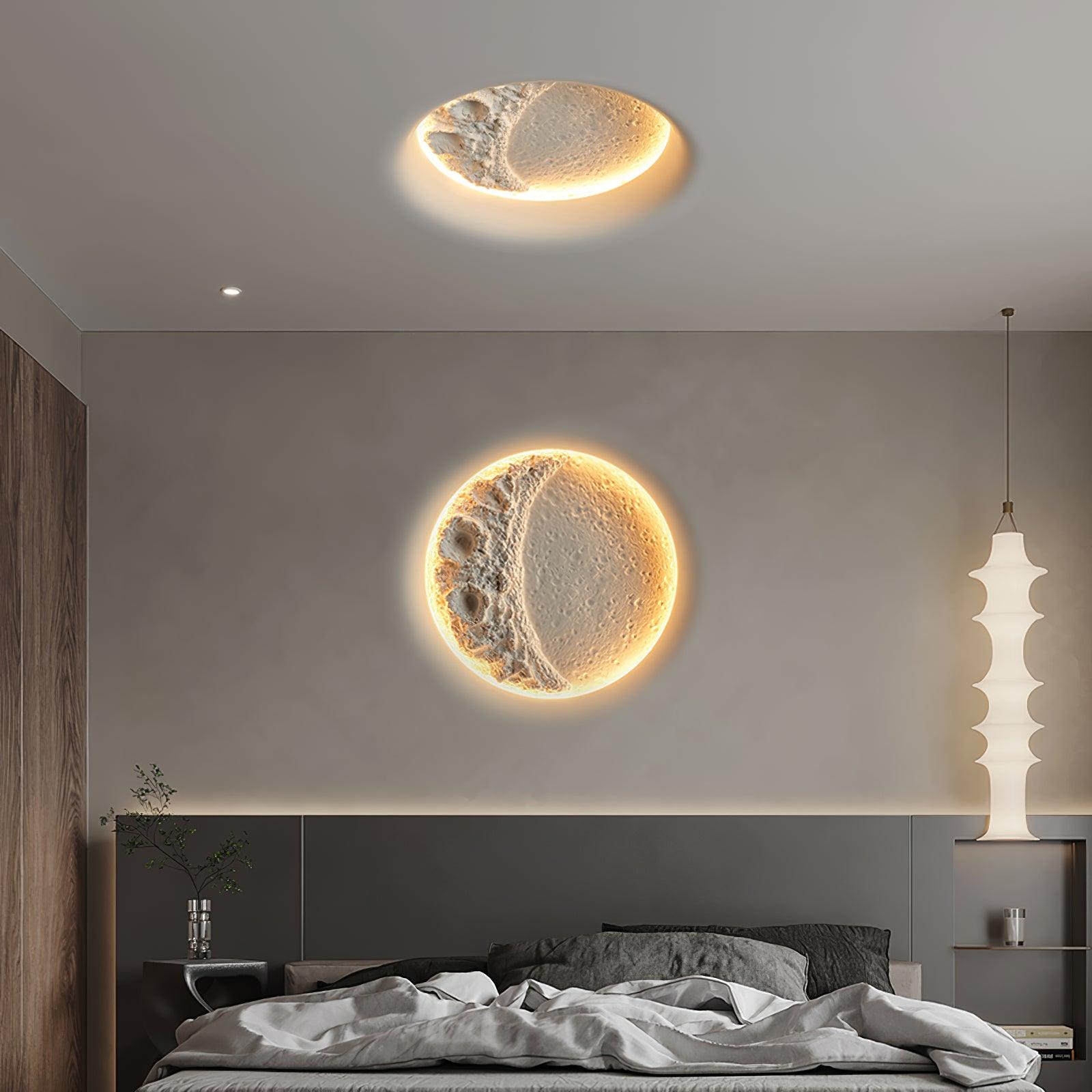 Gypsum Moon Wall Lamp | Gypsum | White