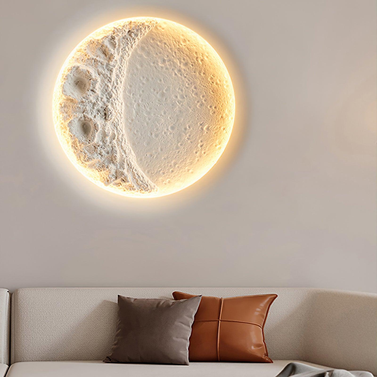 Gypsum Moon Wall Lamp | Gypsum | White