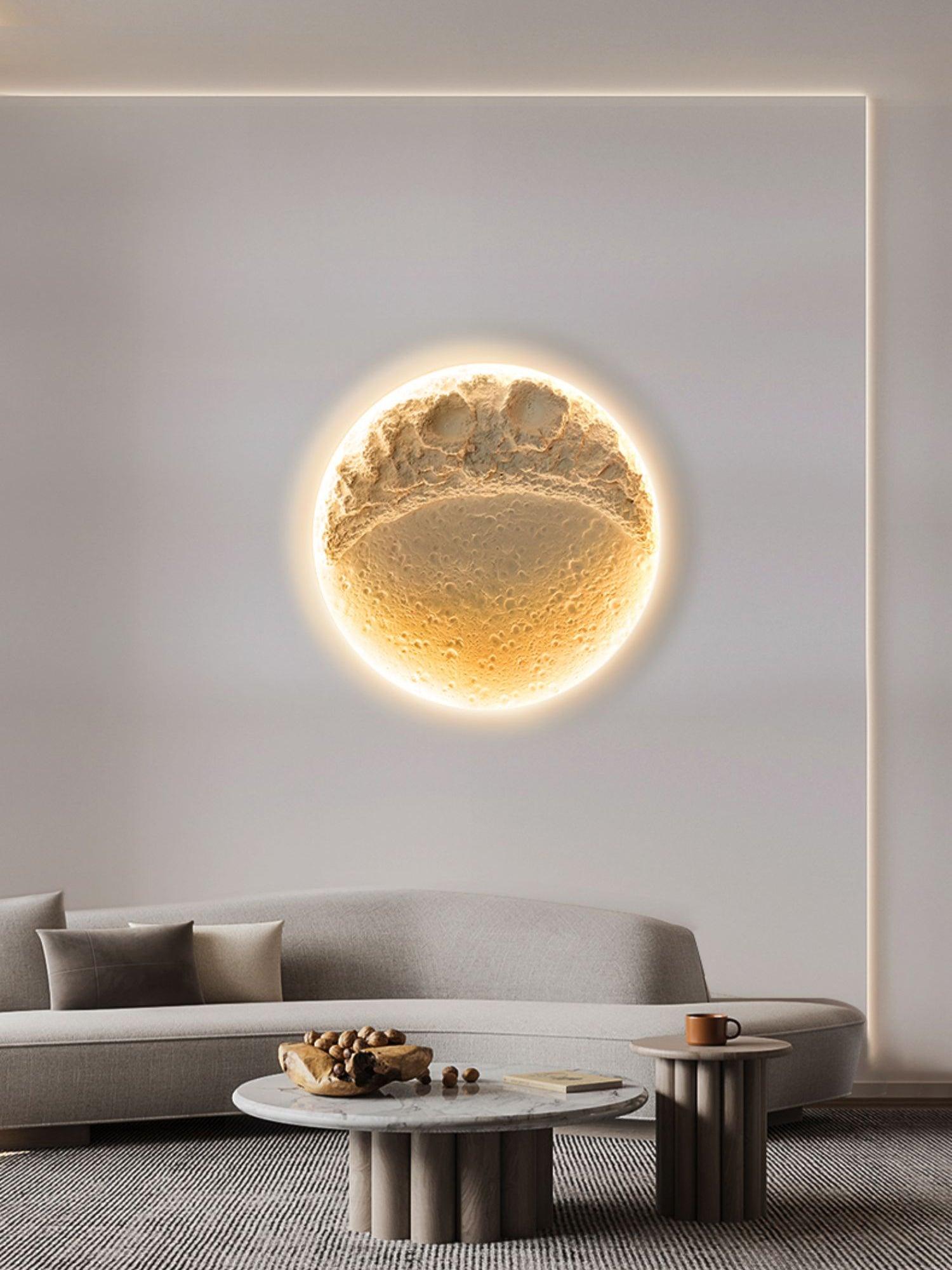 Gypsum Moon Wall Lamp | Gypsum | White