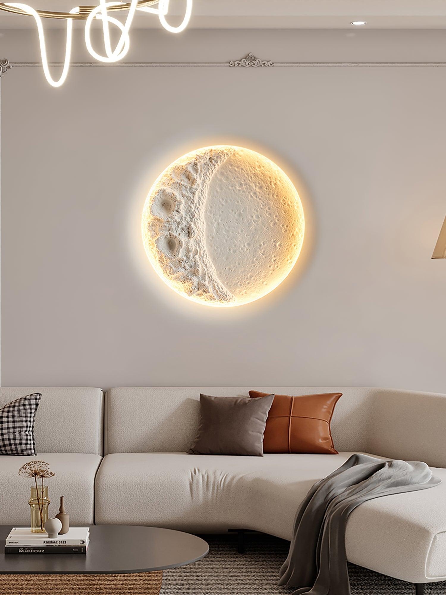 Gypsum Moon Wall Lamp | Gypsum | White