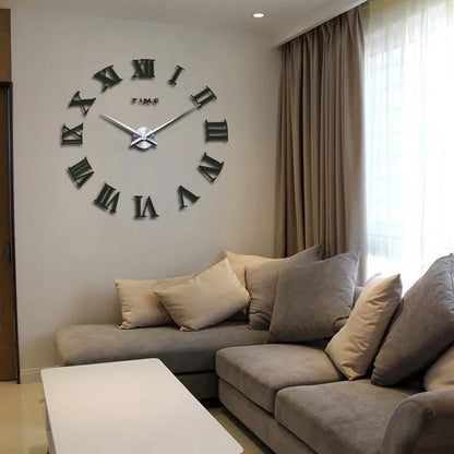 Horloge Murale 3D | Effet Miroir | Salon