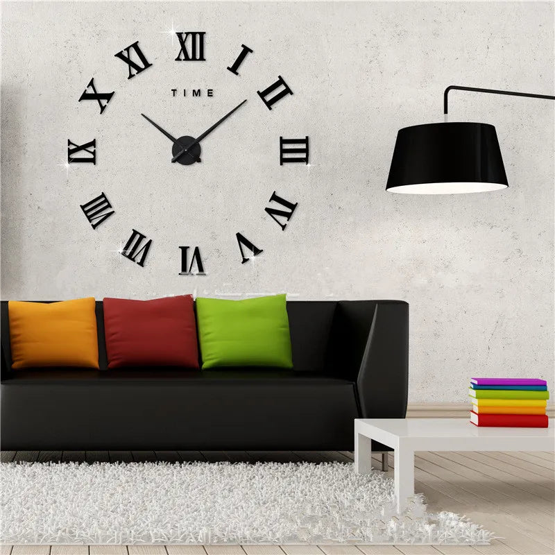 Horloge Murale 3D | Effet Miroir | Salon