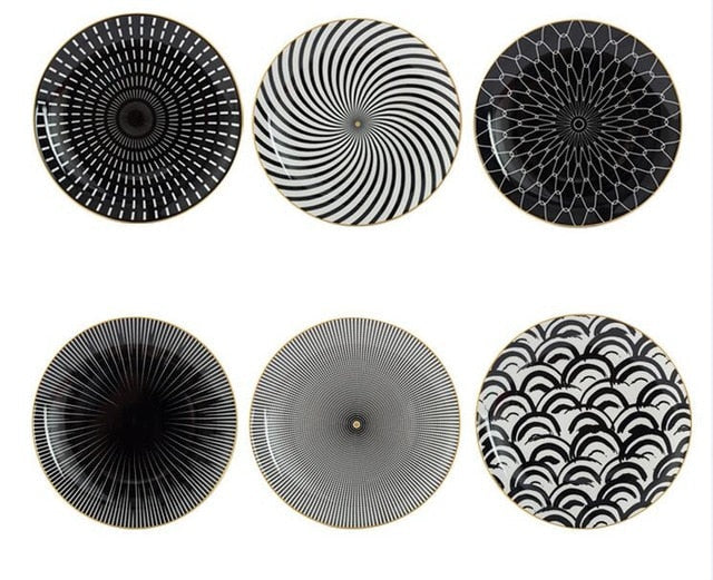 Illusion Plate | Fine Ceramic | Geometric Pattern