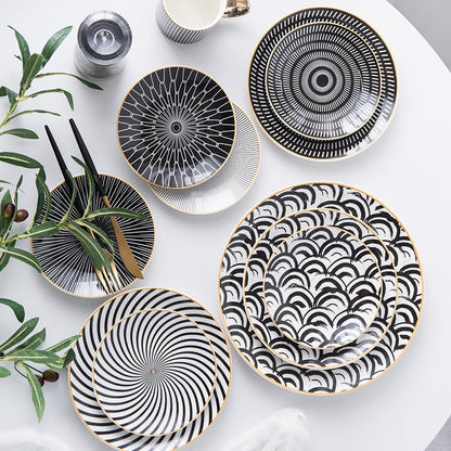 Illusion Plate | Fine Ceramic | Geometric Pattern