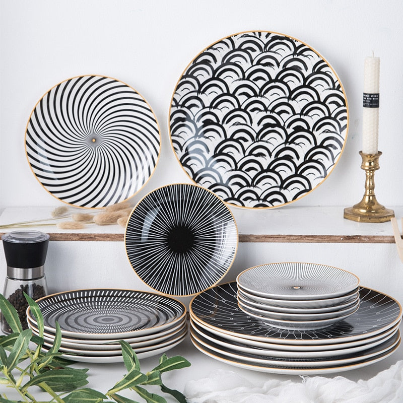 Illusion Plate | Fine Ceramic | Geometric Pattern