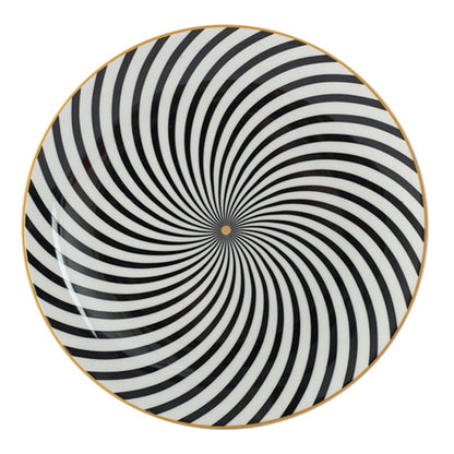 Illusion Plate | Fine Ceramic | Geometric Pattern