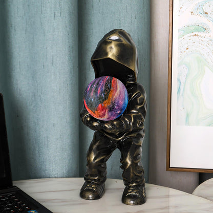 Hacker Planet Table Lamp | Metal & Resin | Black