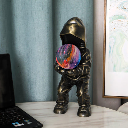 Hacker Planet Table Lamp | Metal & Resin | Black