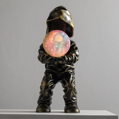 Hacker Planet Table Lamp | Metal & Resin | Black