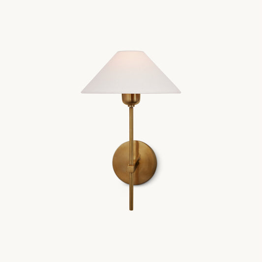 Hackney Wall Light | Brass & Fabric | Contemporary Design