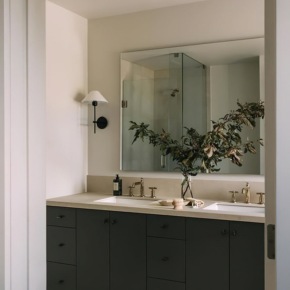 Hackney Wall Light | Brass & Fabric | Contemporary Design