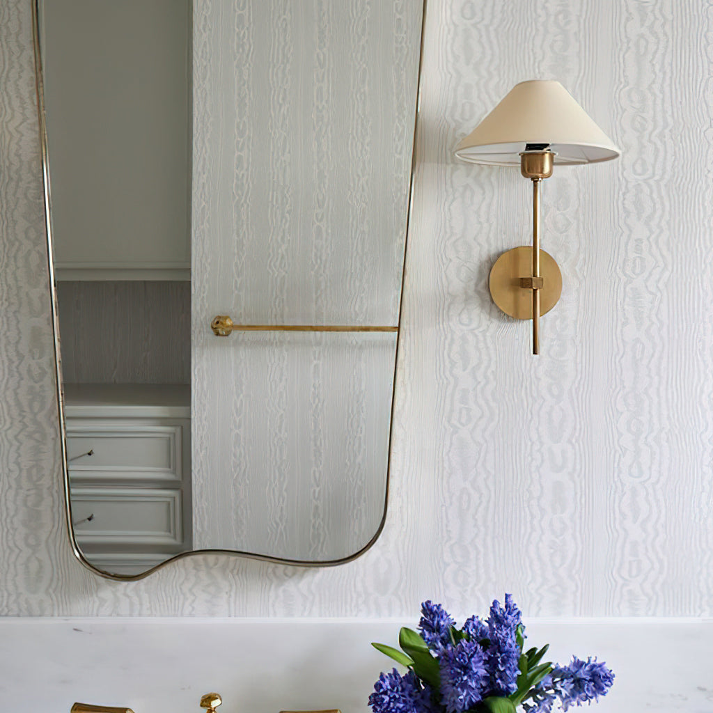 Hackney Wall Light | Brass & Fabric | Contemporary Design