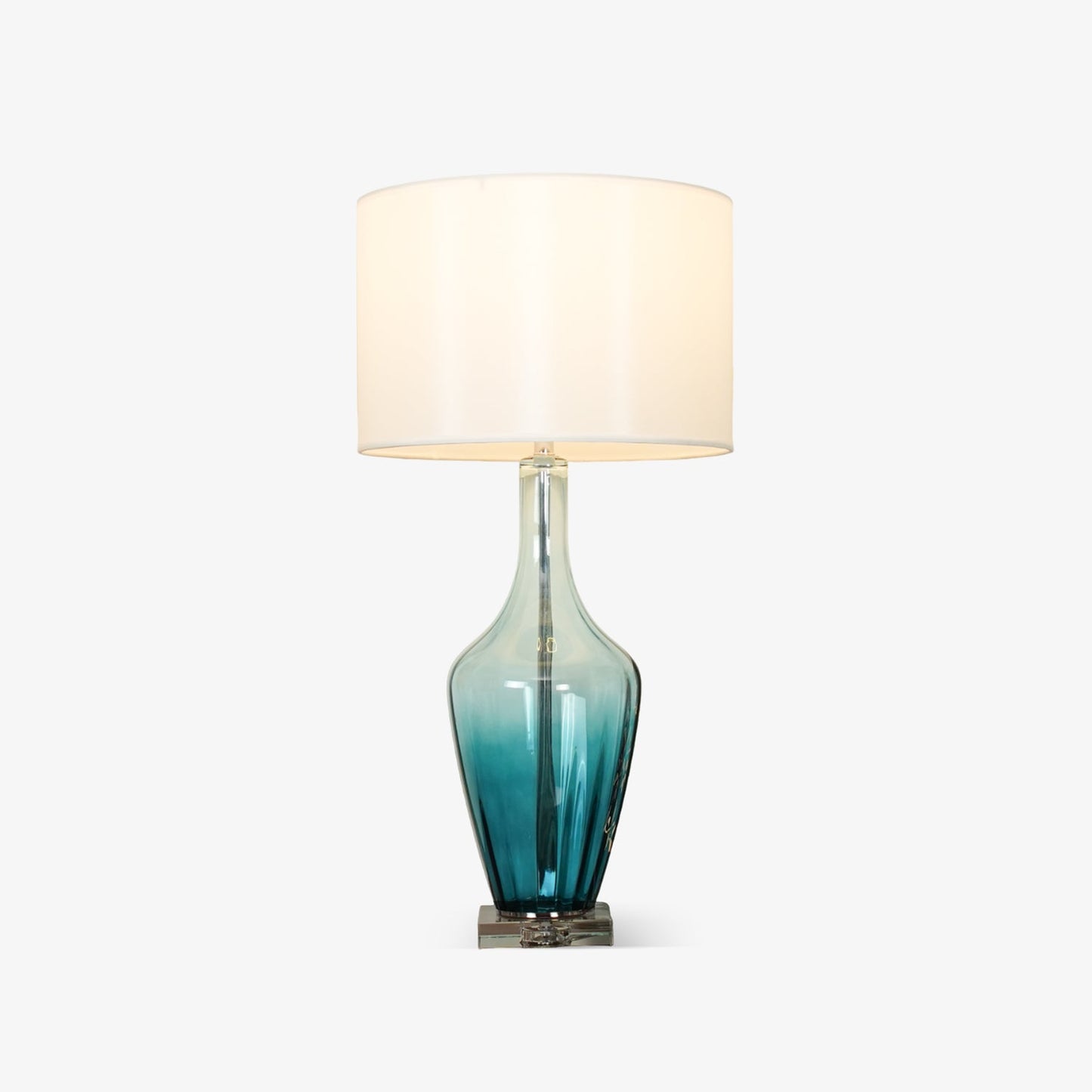 Hagano Table Lamp | Azure Blue Glass | Crystal Details