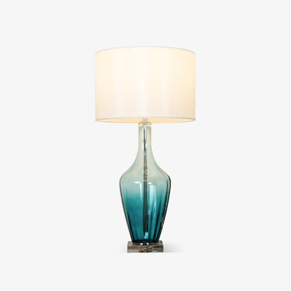 Hagano Table Lamp | Azure Blue Glass | Crystal Details