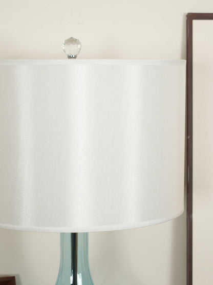 Hagano Table Lamp | Azure Blue Glass | Crystal Details
