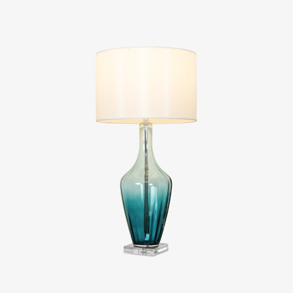 Hagano Table Lamp | Azure Blue Glass | Crystal Details