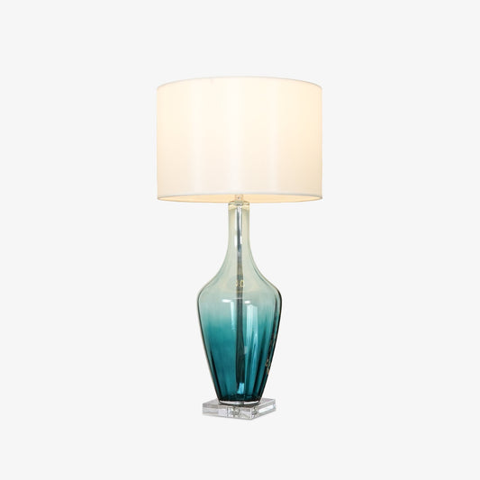 Hagano Table Lamp | Azure Blue Glass | Crystal Details