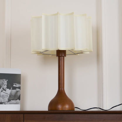Hakka Table Lamp | Oak Base | Beige Shade | 30cm or 40cm Options