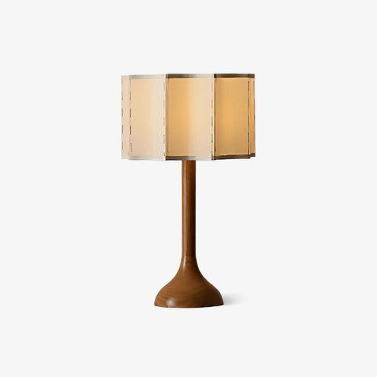 Hakka Table Lamp | Oak Base | Beige Shade | 30cm or 40cm Options