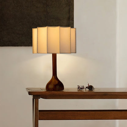 Hakka Table Lamp | Oak Base | Beige Shade | 30cm or 40cm Options