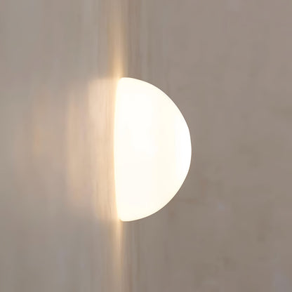 Halbkugel Wall Lamp | Glass & Metal | Frosted White or Bright White