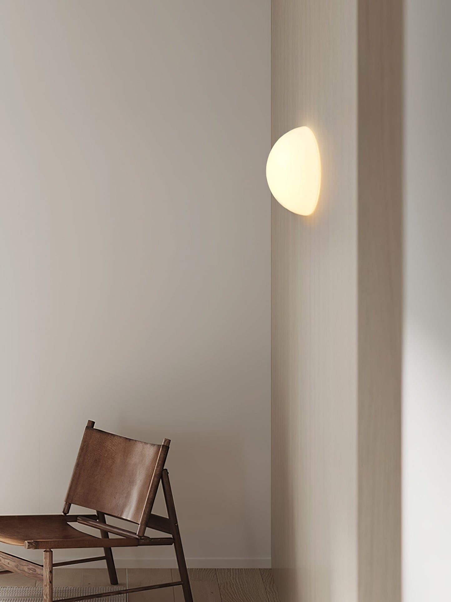 Halbkugel Wall Lamp | Glass & Metal | Frosted White or Bright White