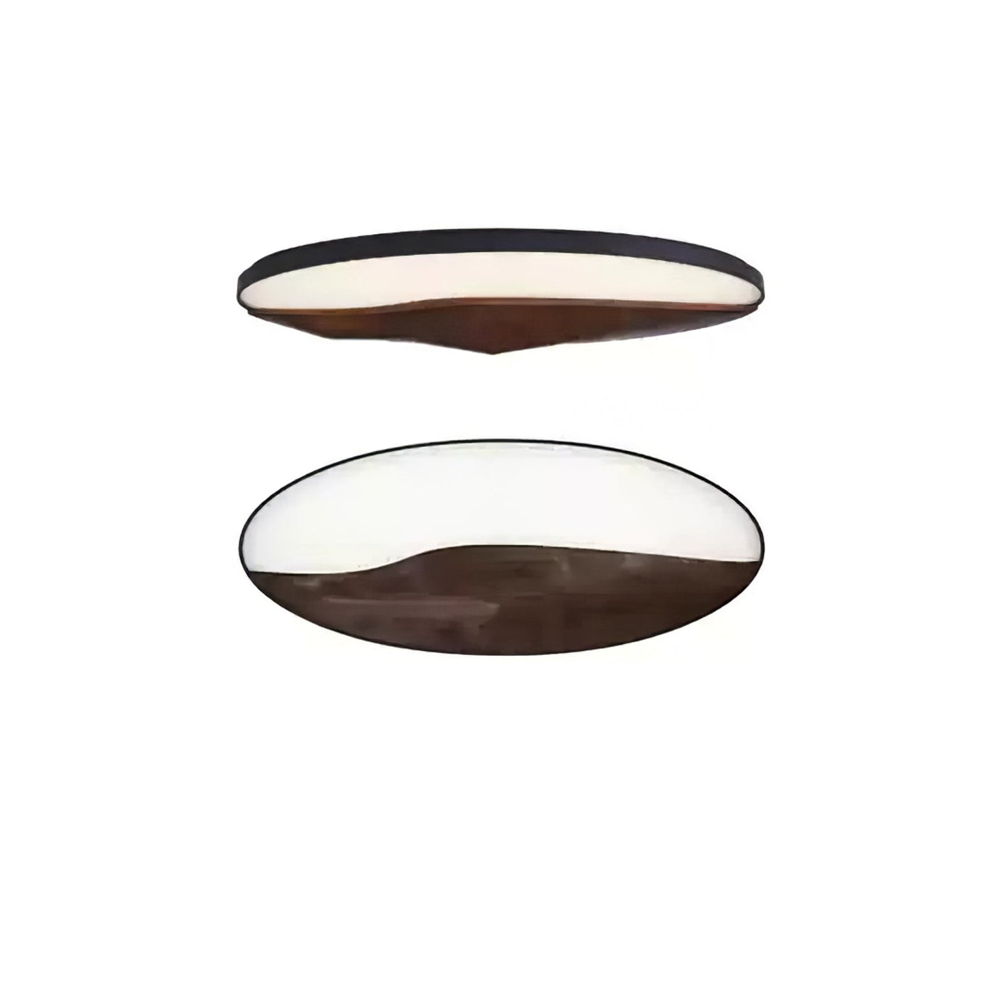 Half-Mountain Ceiling Lamp | Wood, Metal, Acrylic | White Shade