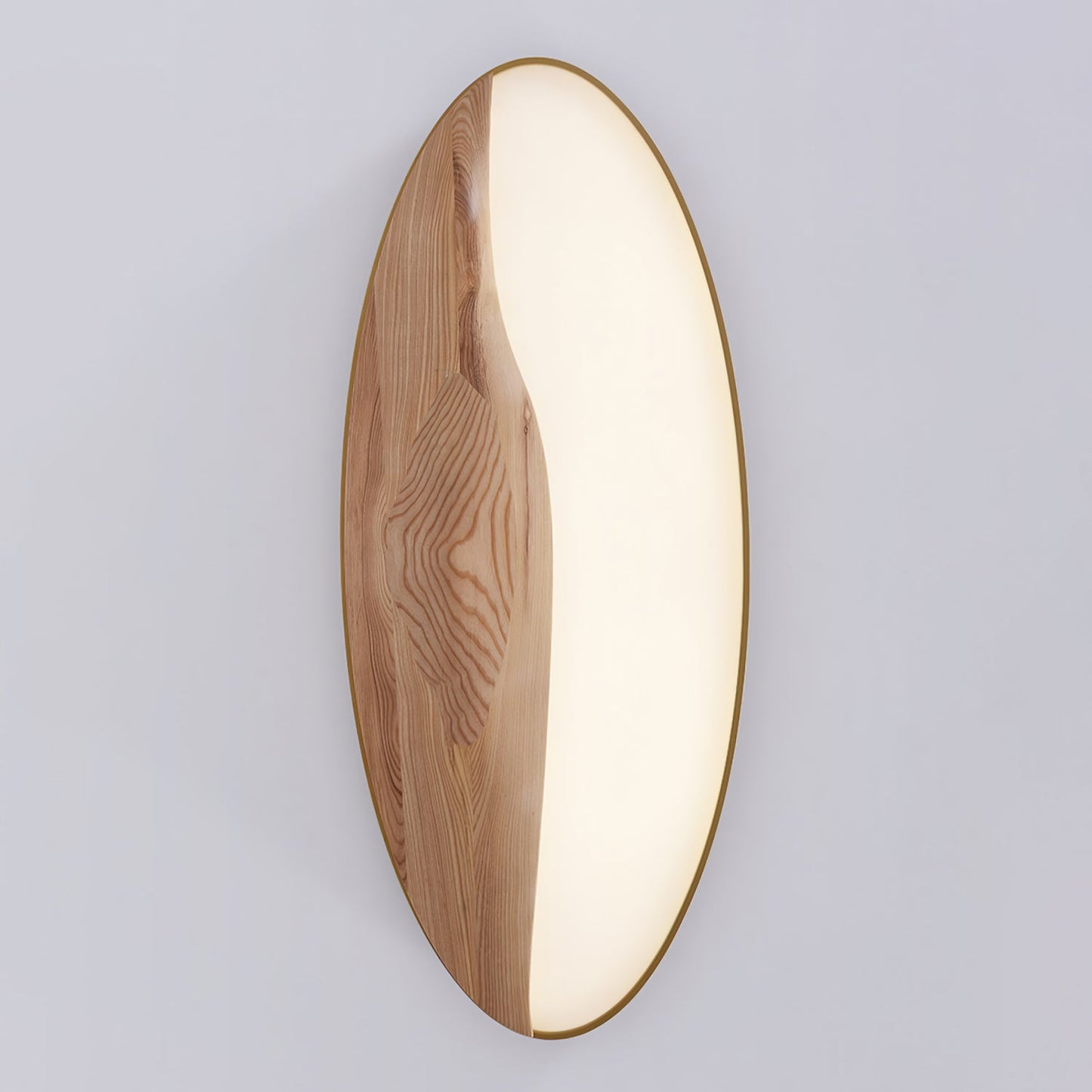 Half-Mountain Ceiling Lamp | Wood, Metal, Acrylic | White Shade
