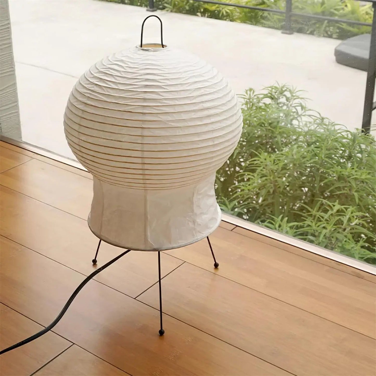 Hana Washi Table Lamp | Rice Paper & Metal | White