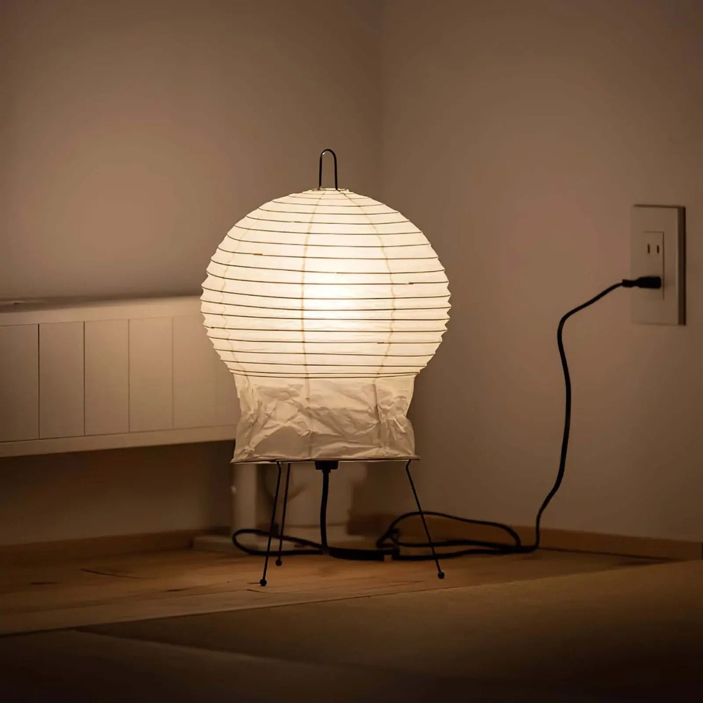 Hana Washi Table Lamp | Rice Paper & Metal | White