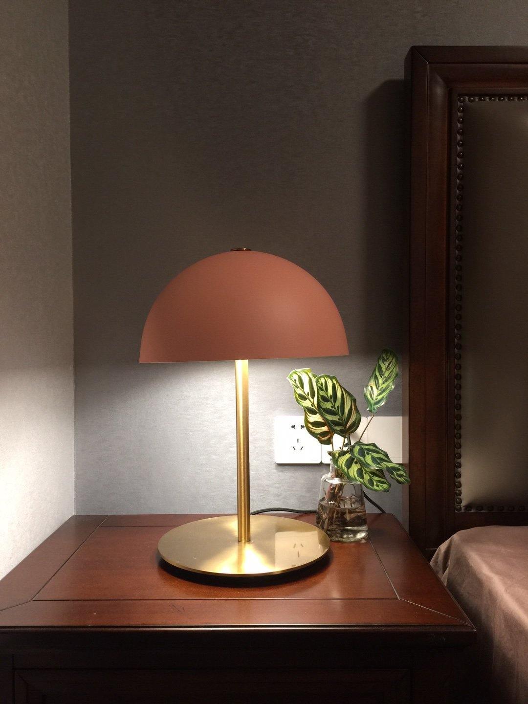 Hanna Table Lamp | Modern Dome Design | Pink Acrylic Shade
