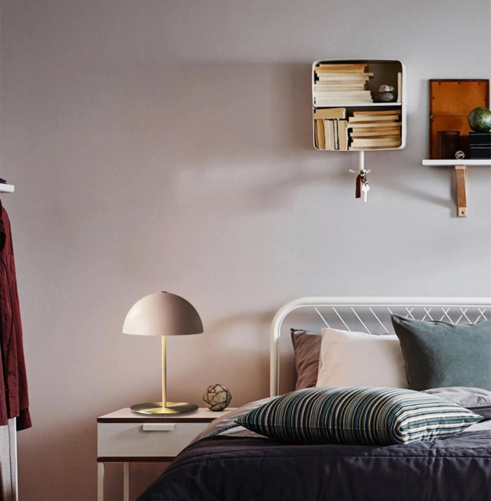 Hanna Table Lamp | Modern Dome Design | Pink Acrylic Shade