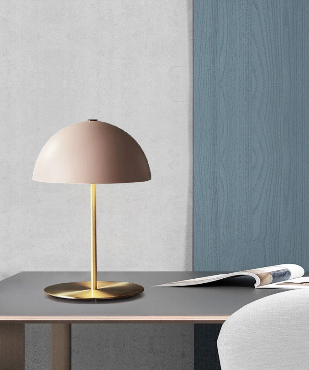 Hanna Table Lamp | Modern Dome Design | Pink Acrylic Shade