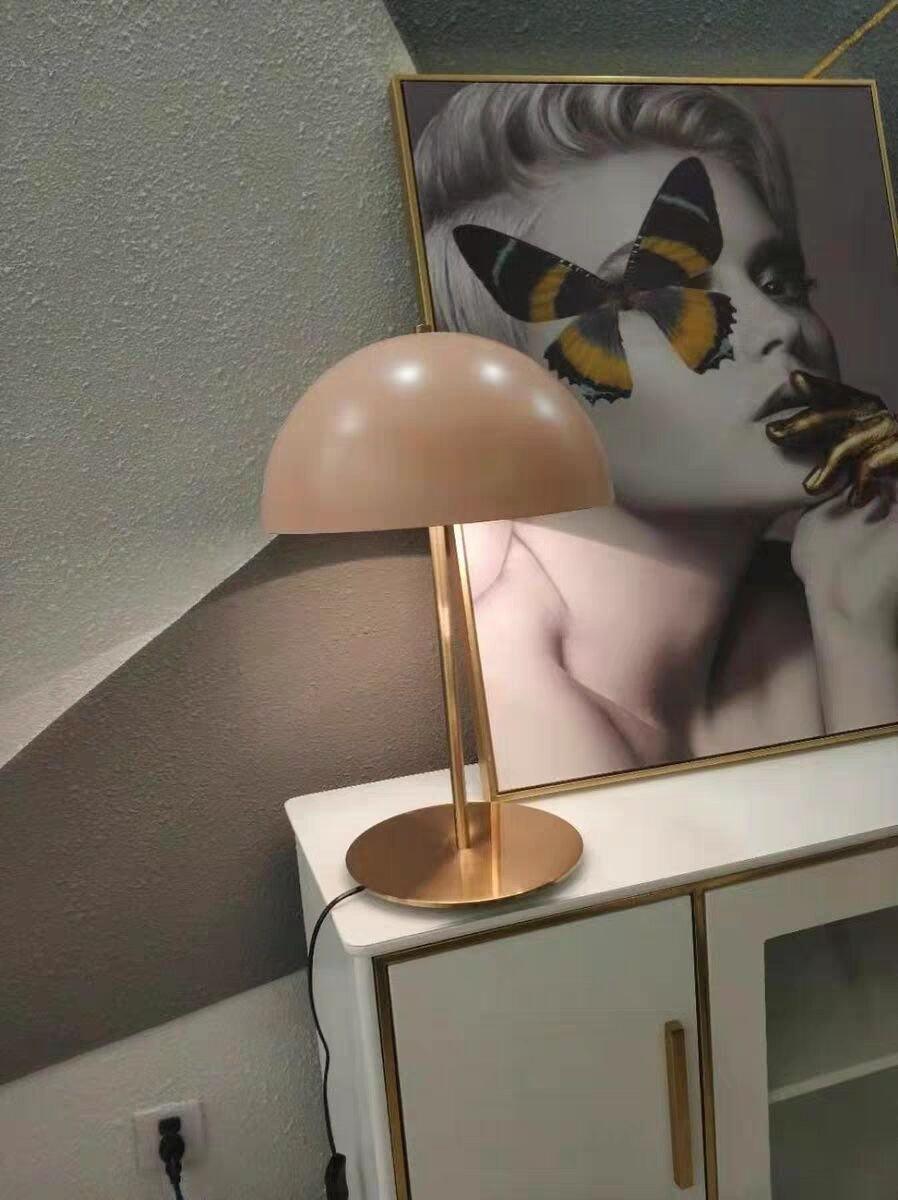 Hanna Table Lamp | Modern Dome Design | Pink Acrylic Shade