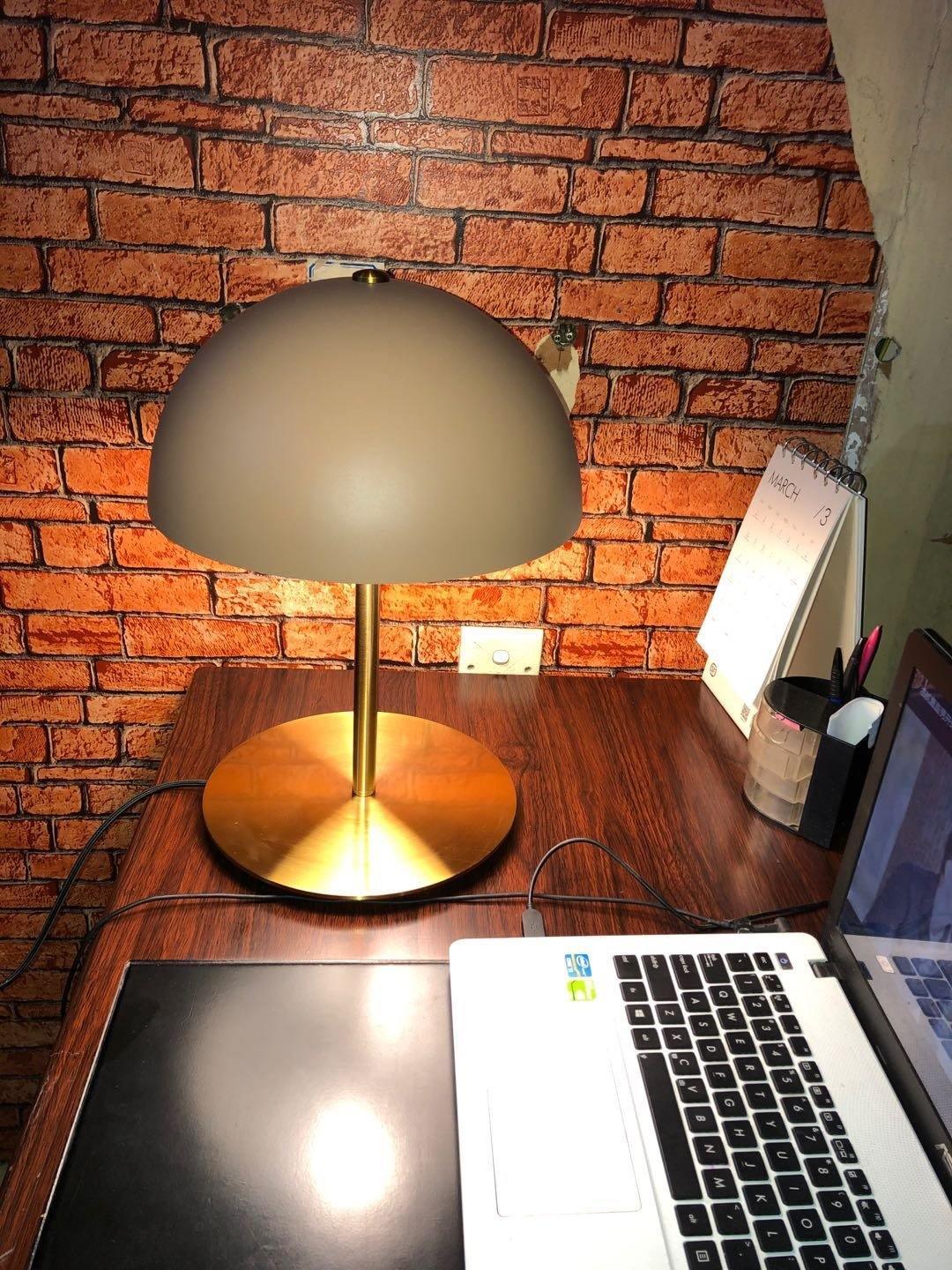 Hanna Table Lamp | Modern Dome Design | Pink Acrylic Shade